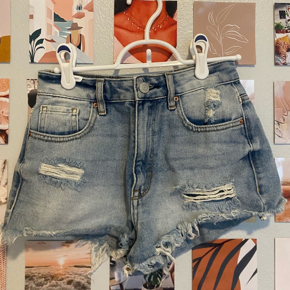 Pacsun High Rise Festival Denim Shorts